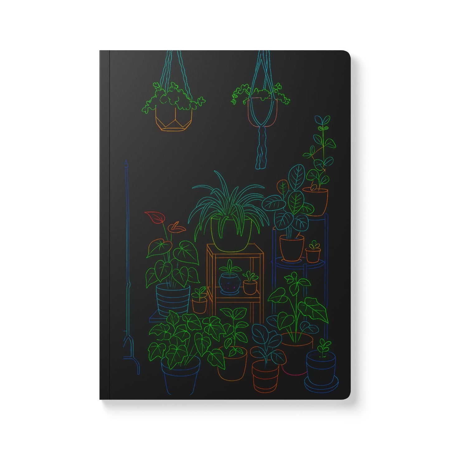 Neon Plant Journal – Botanical Softcover Journal for Plant Parents, Garden Lovers and Aesthetic Stationery Fa