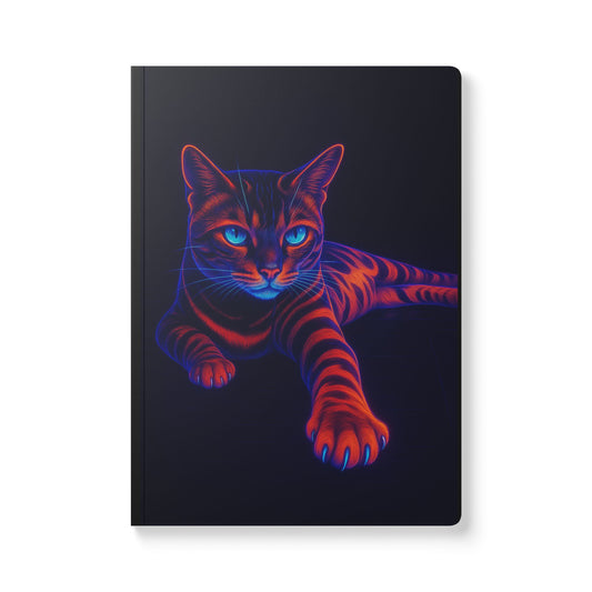 Neon Bengal Cat Journal – Electric Softcover Journal for Cat Lovers, Writers & Aesthetic Addicts