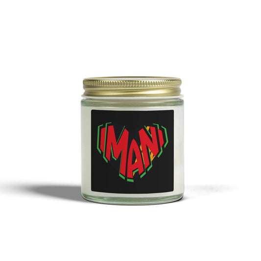 Imani Faith Kwanzaa Candle | Natural Coconut Apricot Wax | African Heritage Gift | Black History Month | Cultural Home Decor