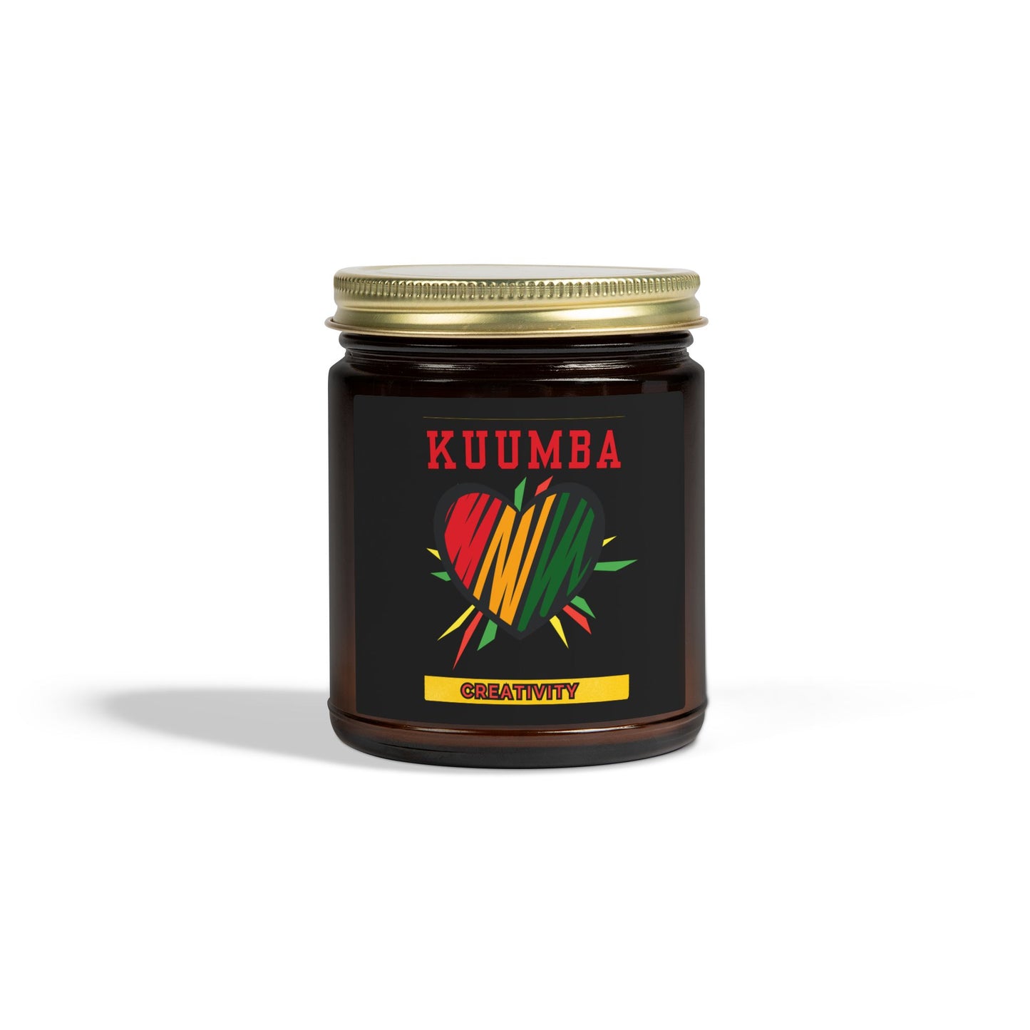 Kuumba Kwanzaa Candle - African Heritage Creativity Principle Gift - Natural Coconut Apricot Wax