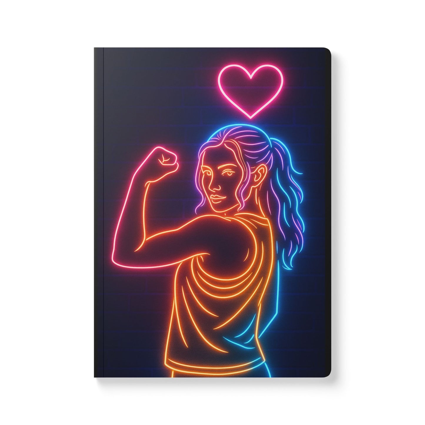 Strong AF Neon Power Pose Journal – Empowerment Softcover Notebook for Women | Feminist Affirmation Journal for Goals, Fitness, and Gratitude