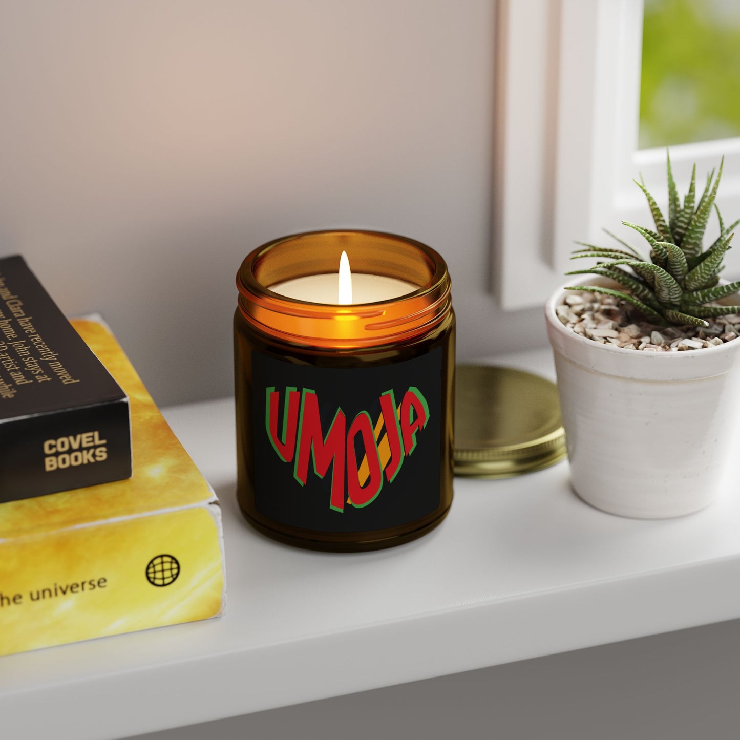 Umoja Unity Kwanzaa Candle | Natural Coconut Apricot Wax | African Heritage Gift | Black History Month | Cultural Home Decor