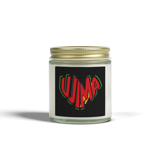 Ujima Collective Work Kwanzaa Candle | Natural Coconut Apricot Wax | African Heritage Gift | Black History Month | Cultural Home Decor