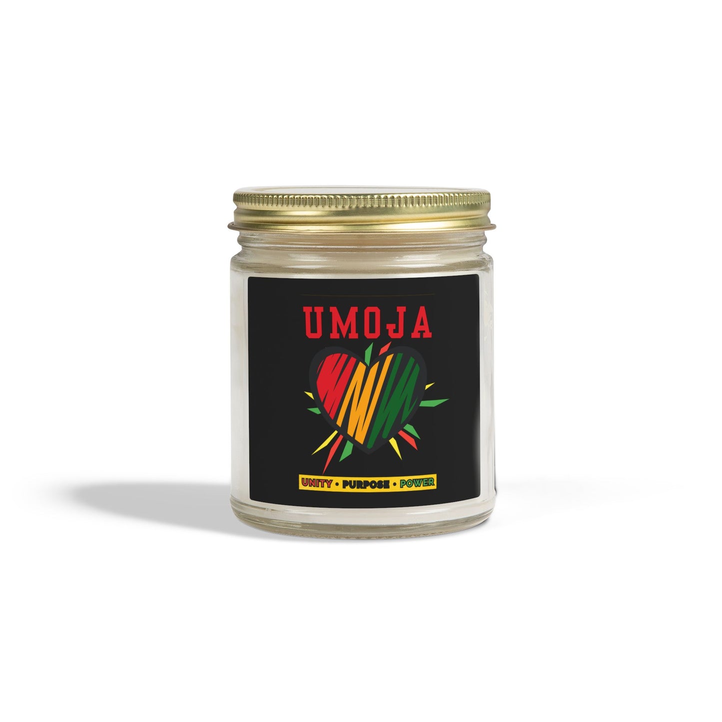 Umoja Kwanzaa Candle - Unity Principle African Heritage Gift - Natural Coconut Apricot Wax