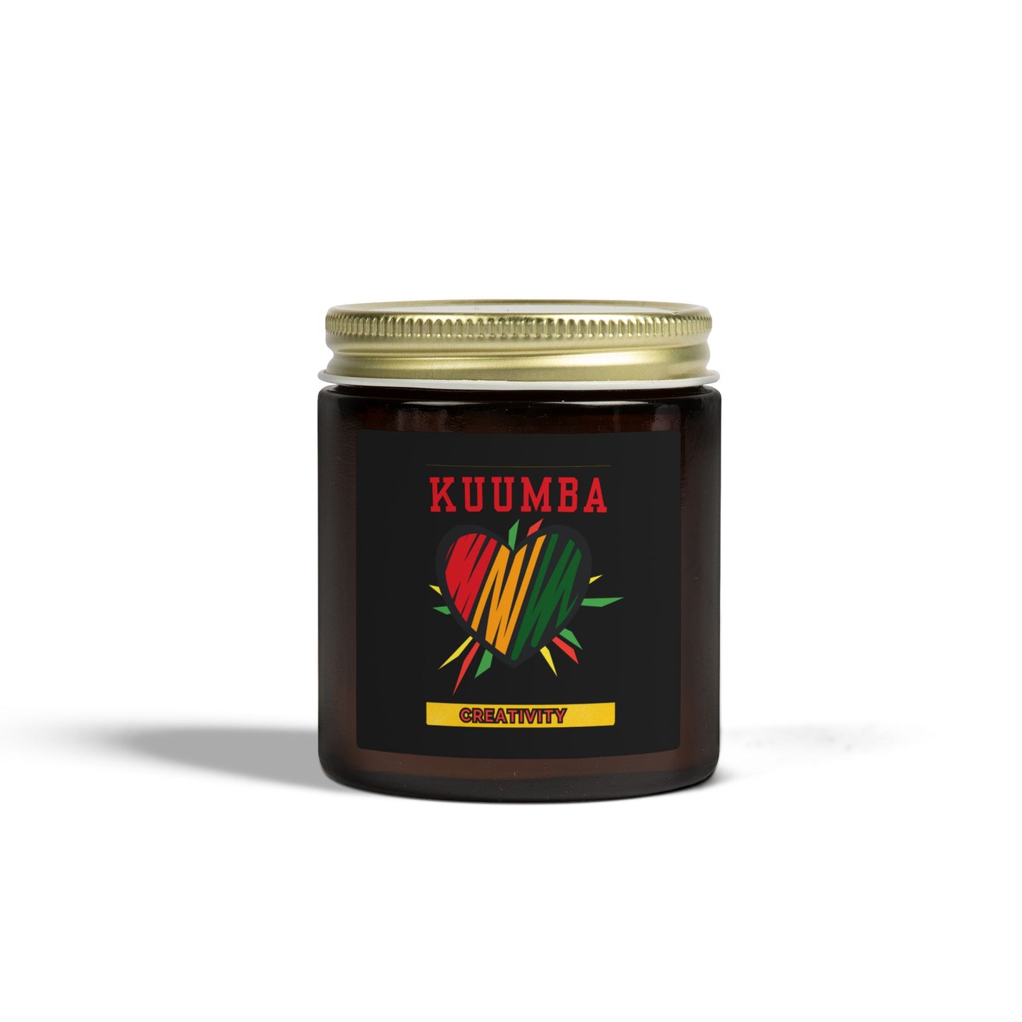 Kuumba Kwanzaa Candle - African Heritage Creativity Principle Gift - Natural Coconut Apricot Wax