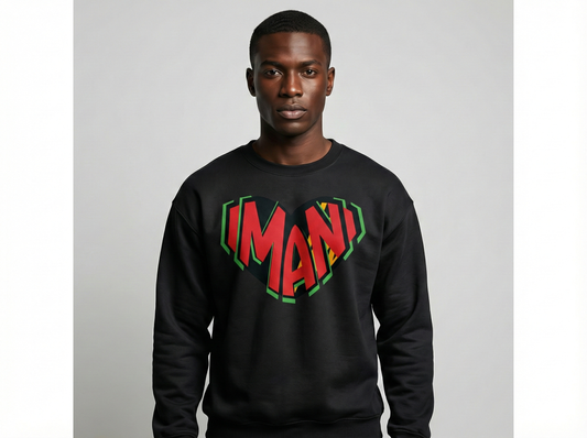 Imani Faith Kwanzaa Sweatshirt | Premium Pan-African Crewneck | Black History Month Gift | Cultural Pride Streetwear