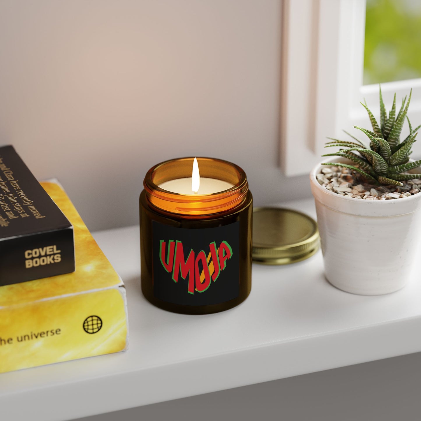 Umoja Unity Kwanzaa Candle | Natural Coconut Apricot Wax | African Heritage Gift | Black History Month | Cultural Home Decor