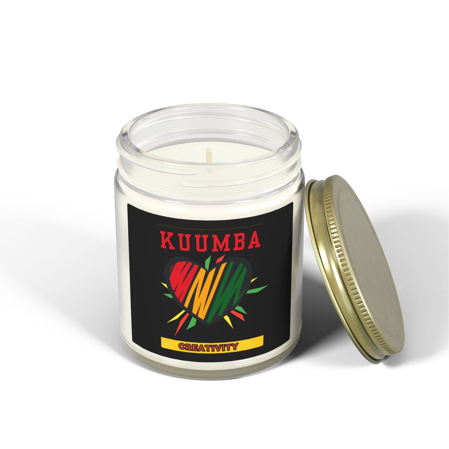 Kuumba Kwanzaa Candle - African Heritage Creativity Principle Gift - Natural Coconut Apricot Wax