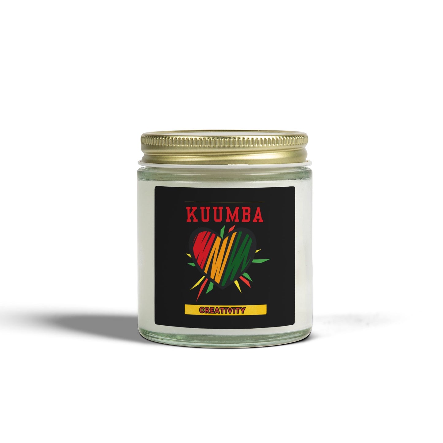 Kuumba Kwanzaa Candle - African Heritage Creativity Principle Gift - Natural Coconut Apricot Wax