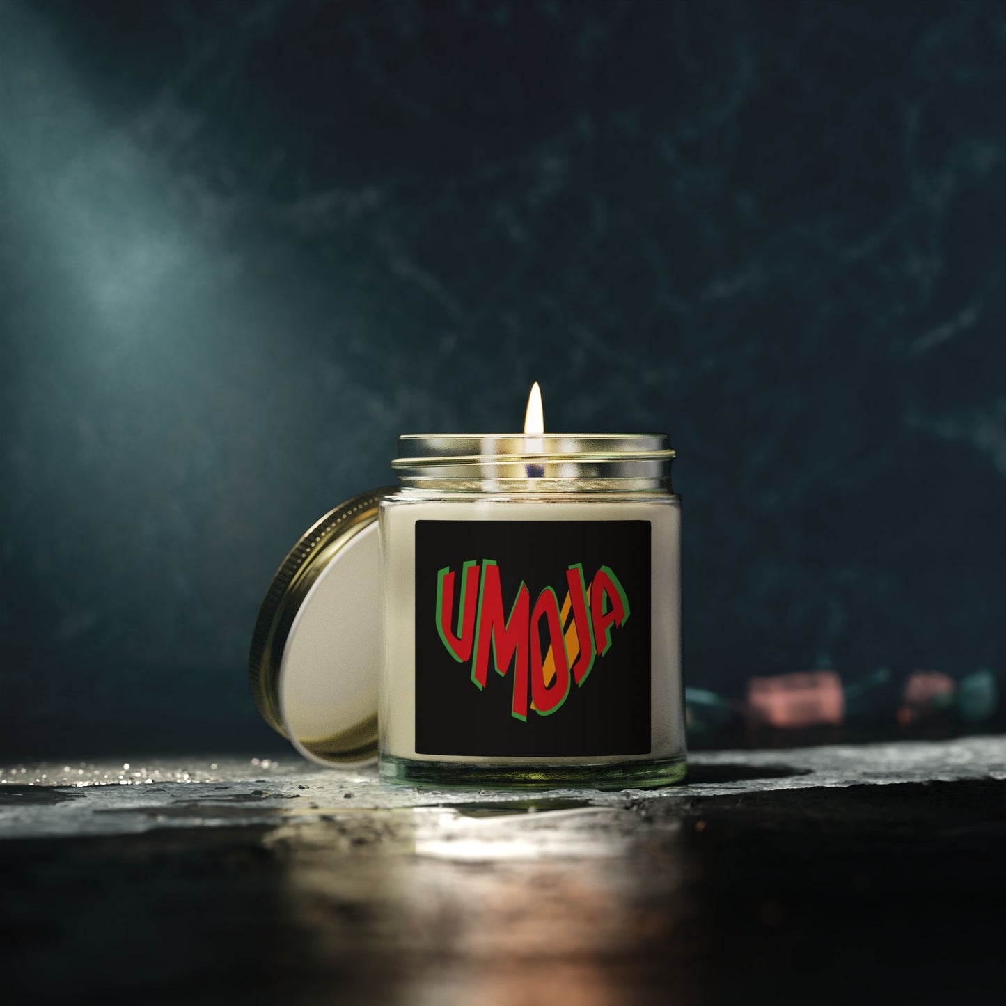 Umoja Unity Kwanzaa Candle | Natural Coconut Apricot Wax | African Heritage Gift | Black History Month | Cultural Home Decor