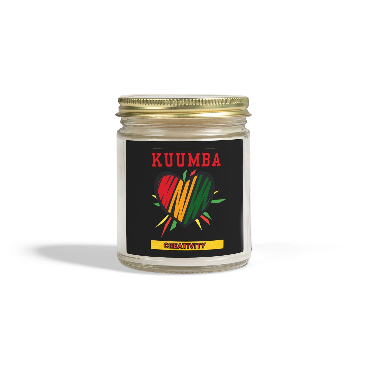 Kuumba Kwanzaa Candle - African Heritage Creativity Principle Gift - Natural Coconut Apricot Wax